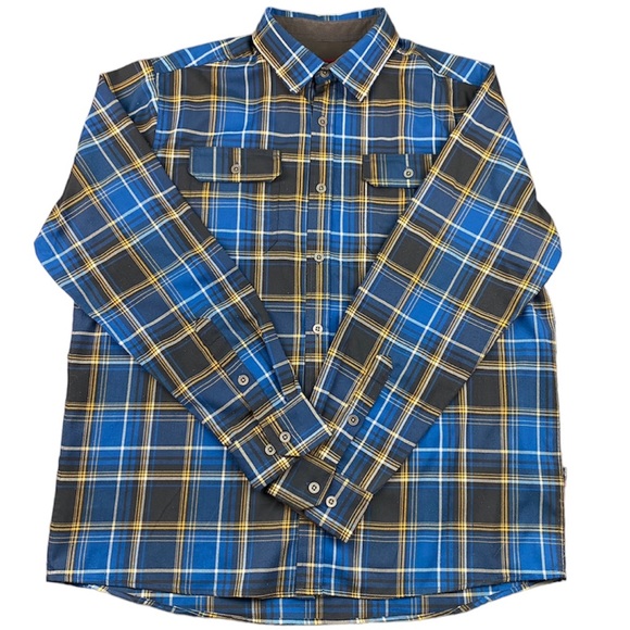 Swiss Tech Other - Swiss Tech Men’s Shirt Blue Canoe Plaid Button Down Outdoor Flannel Size Large